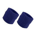 VOCOSTE リストスウェットバンド リストバンド 吸汗綿テリークロス ペア ダークブルー 8x8 cm