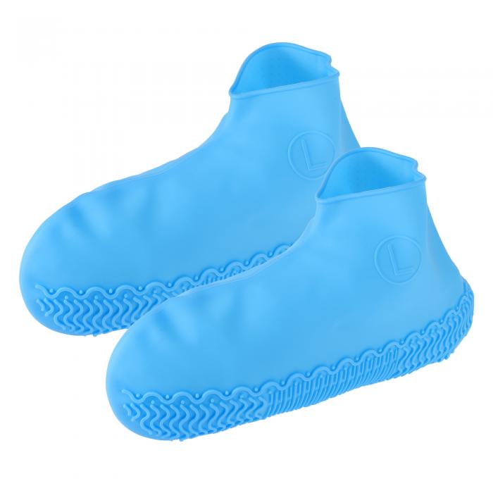商品詳細 特徴 【属性1】防水靴保護器：泥、雨、雪から靴を保護し、靴の乾燥と清潔を維持します。日常使いに適しています。【属性2】材料：弾性シリコーン材料から作られ、友好的で繰り返し使用できます。【属性3】設計：スリップアンチスリップデザインでは、強化された非スリップラバーボトムにより、安全なグラウンドグリップが保証されます。【属性4】使い勝手：これらのブーツカバーは折りたたみ可能で、少しスペースを占有しており、使用後は簡単に袋に入れることができます。柔らかい靴の表面はあなたに着ても歩いてもとても快適です。【属性5】パッケージの内容：1ペア x 防水レインブーツ。【商品説明】特徴：滑り止め設計：シリカゲルとゴムで作られ、耐久防水、滑り止めゴムの底部を補強して安全な地面グリップを確保した。靴を乾かし、泥だらけの雨と雪で清潔に保ちます。あなたの高価で愛されている靴のサービス寿命を増やしてください。適用範囲：靴の乾燥を維持したいシーン（例えば、みぞれの天気、旅行、自転車、釣り、ビーチ、悪天候の野外音楽祭、洗車、ペットバス、公園、農場、早朝の外出、ホームクリーニングなど）注意：靴のカバーを鋭い物体や火災から離してください。仕様：製品名：防水レインブーツ素材：シリコーン数量：1ペアカラー：Sky ブルーサイズ：L、靴サイズ42-45、靴長さ29cmパッケージの内容： 1ペア x 防水レインブーツ 注意書き 【注意事項】 ・当店でご購入された商品は、原則として、「個人輸入」としての取り扱いになり、すべて中国の広東省からお客様のもとへ直送されます。 ・ご注文後、1〜3営業日以内に配送手続きをいたします。配送作業完了後、遅くとも1ヶ月程度でのお届けとなります。 ・個人輸入される商品は、すべてご注文者自身の「個人使用・個人消費」が前提となりますので、ご注文された商品を第三者へ譲渡・転売することは法律で禁止されております。 ・関税・消費税が課税される場合があります。 詳細はこちらご確認下さい。 ＊色がある場合、モニターの発色の具合によって実際のものと色が異なる場合がある。