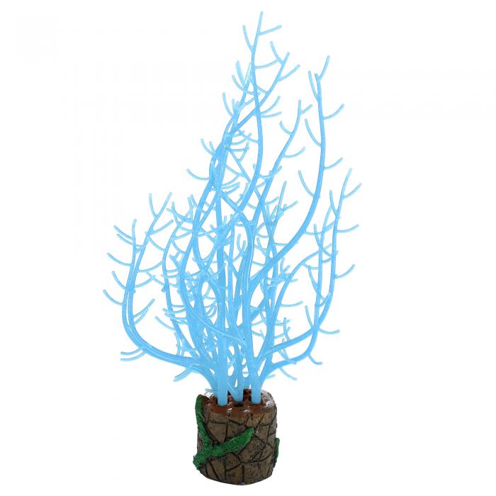 VOCOSTE ソフトシリコーン 光るアクアリウム 木サンゴ 蛍光 水生人工サンゴ 水槽の装飾用 青