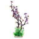 VOCOSTE 水槽のアクアリウムの装飾植物 ミニアクアリウム装飾 PVC植物 アクアリウム装飾用 32.5 cm 1個 パープル