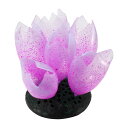 VOCOSTE ソフトシリコーン 光るアクアリウム ハスの花 蛍光 フローティング 水生人工植物 水槽の装飾用 紫