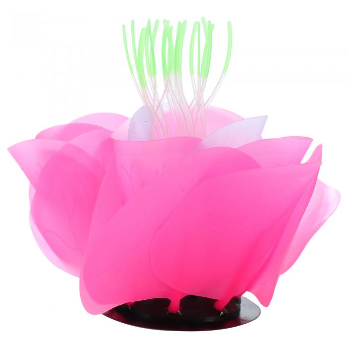 VOCOSTE アクアリウムシミュレーションサンゴ水生花 シリコーン 蛍光サンゴ グローオーナメント 水槽の風景装飾 桜色