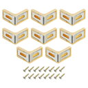uxcell 8個 90度プラスチックコーナーブレース 28x17.5x28mm 棚直角ブ ラケット ネジ付き キャビネット 食器棚用 イエロー