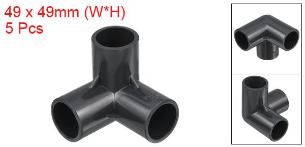 PATIKIL 20 mm U-PVC管継手 5個 3ウェイ エルボー サイドアウトレット ティー家具継手パイプコネクタ ガーデン灌漑サポート用 2