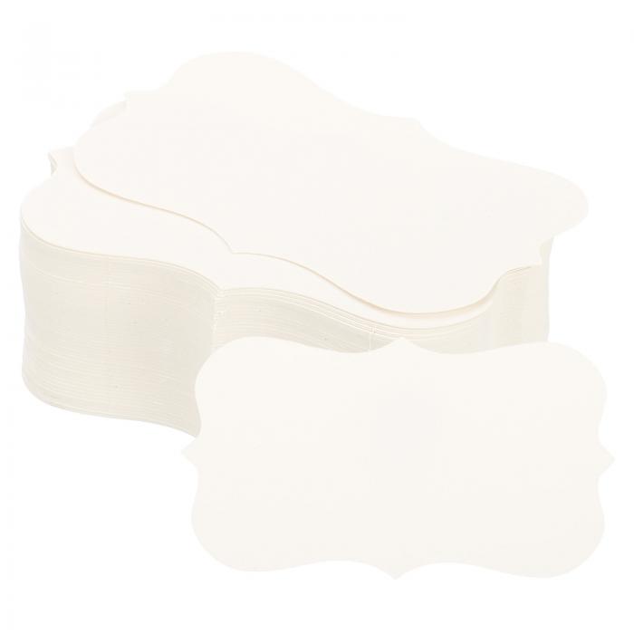 PATIKIL 50 x 90 mm ブランクペーパー名刺 100個 小型インデックス フラッシュ カード 言葉メッセージノートカード ミニ紙タグ レース DI...