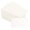 PATIKIL 50 x 90 mm ブランクペーパー名刺 100個 スモールインデックスカード フラッシュカード メッセージノートカード ミニタグ 穴付き D...