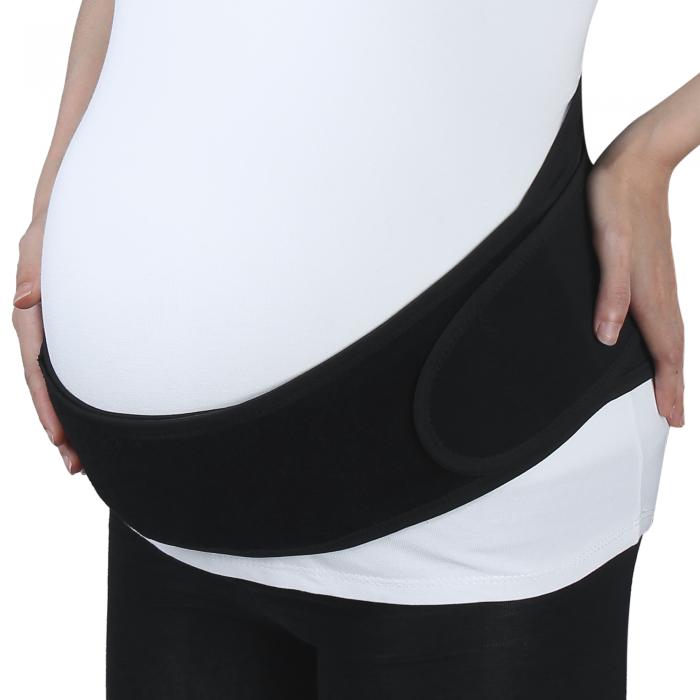 [VOCOSTE] ベリーバンド 妊婦用 腹部/腰/背中サポート 妊娠腹サポートバンド さまざまな段階用 調整可能 ソフト通気性 ブラック