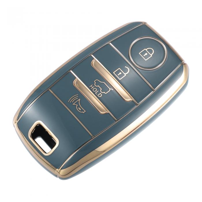 ACROPIX 車のリモートキーフォブケースカバー TPU 4ボタン 全面プロテクター Kiaに対応 Forteに対応 Kiaに対応 Forte Koupに対応 1個 青