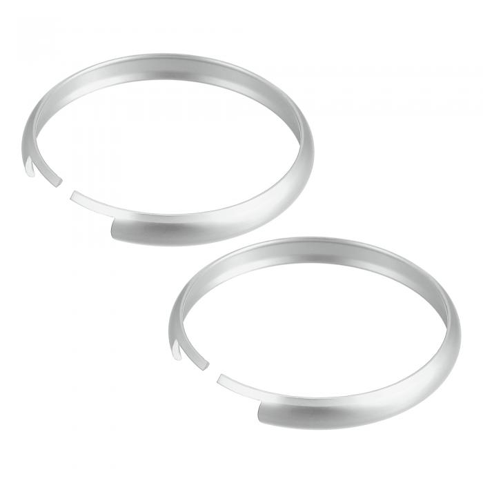 ACROPIX 車のリモートキーフォブカバー シェルケース アルミニウム合金 Miniに対応 Cooper Smart Key R55 R56 R57 R58 R59 R60に対応 2個 シルバートーン