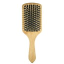 VOCOSTE 女性と男性用ヘアブラシ ウッドバンブーパドルヘアブラシ ナイロン毛付き 頭皮マッサージ用 ロング ショート 太め 細め カール ストレート ドラ...