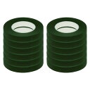 uxcell 12ロールのフローラルテープ 1/2"幅 30ヤード 花のアレンジメント ウェディングブーケの包装 クラフト フローリストテープ 中緑色