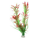 VOCOSTE 水族館プラスチック植物 人工水生植物 水槽 植物の装飾用 レッド 1個