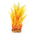 VOCOSTE 水族館プラスチック植物 人工水草 水槽植物装飾用 1個 オレンジ 19 cm