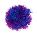 VOCOSTE 人工水族館グラスボール 水生 プラスチック製 小型草球 水槽景観シミュレーション植物装飾用 1個 パープル ブルー 8.5x9.5 cm