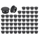 uxcell 56個 丸いプラスチックプラグ 黒チューブエンドキャッププラグ 10mm(0.39インチ) 家具脚パイプ挿入 椅子 ソファ テーブル 棚 保護用