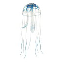 VOCOSTE 水槽クラゲデコレーション シリコーン 蛍光クラゲ グローオーナメント 水族館の装飾 吸盤付き ブルー 5.8x15 cm