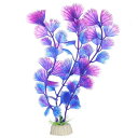 VOCOSTE 水槽水族館の装飾 プラスチック 水族館用人工水生植物 パープル 19.5cm 1個(4)