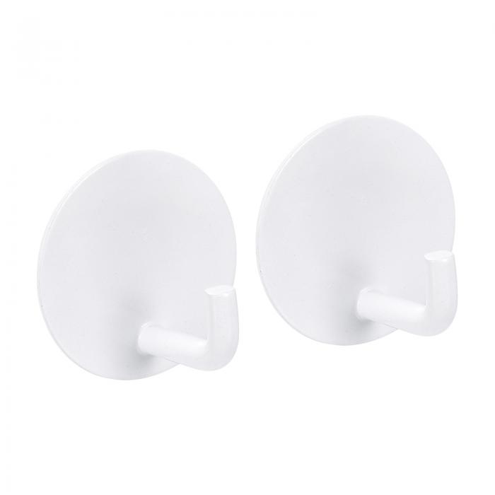 uxcell 自己接着フック 304ステンレス鋼 粘着フック ウォールハンガー 家庭 吊り下げ 衣類 タオル キッチンツール用 ホワイト 2個