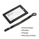 uxcell 荷物タグ PVC 身分証明書カードホルダーラベル あなたのバッグではありませんパターン トラベルバッグタグ 調節可能なストラップ付き 荷物スーツケ...
