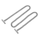 uxcell アイアンフラットチェーンストラップ 1100 mm ハンドバッグチェーンアクセサリー 財布チェーンストラップ トグルクラスプ付き ショルダーバッグ...