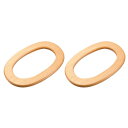 uxcell 木製財布ハンドル 170 mm オーバル ハンドバッグハンドル交換用アクセサリー 財布作り DIY手作りビーチバッグ ストローバッグ用 ライトブラ...