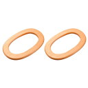 uxcell 木製財布ハンドル 170 mm オーバル ハンドバッグハンドル交換用アクセサリー 財布作り DIY手作りビーチバッグ ストローバッグ用 レッドブラ...