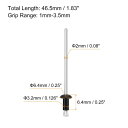 uxcell ブラインドリベット 3.2 mm x 6.4 mm ナイロン リベットファスナー 基板バンパートリム パネルリテーナー用 ブラック 25個