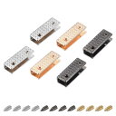 uxcell エッジバックルチップ メタルジッパークリップ ネジ付き エンドキャップ 革縫製装飾DIYアクセサリー 25 mm クロム ゴールデン ブラック 6...