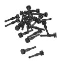 uxcell ケースファン取り付けネジ シリコーン 削減騒音振動 取り付けピンリベット 7.7 mm x 25.5 mm PCシャーシ冷却ファン用 10個