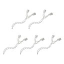 uxcell レザーコードエンドキャップ 5 mm ロブスタークラスプと延長チェーン付き DIY ブレスレット作り用 シルバートーン 10セット