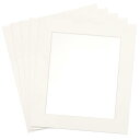 uxcell 絵マット コアベベルカット フレーム マット 写真裏板 写真用 画像 アートワーク 絵画 ホワイト 5個 19.4cm x 24.4cm 14.8...