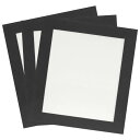 uxcell 絵マット コアベベルカット フレーム マット 写真裏板 写真用 画像 アートワーク 絵画 ブラック 3個 25cm x 30cm 19.8cm x...