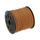 uxcell スエードコード 45 M 5 mm フラット レザー スレッドストリング 財布 ハンドバッグ 靴ひも DIY工芸品 ブレスレット作り用 ダークイエ...