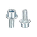 uxcell フランジ六角穴付きボルト M4x8 mm 8.8グレード 炭素鋼 六角穴付き鋸歯状 フランジボルト機械ネジ 20個