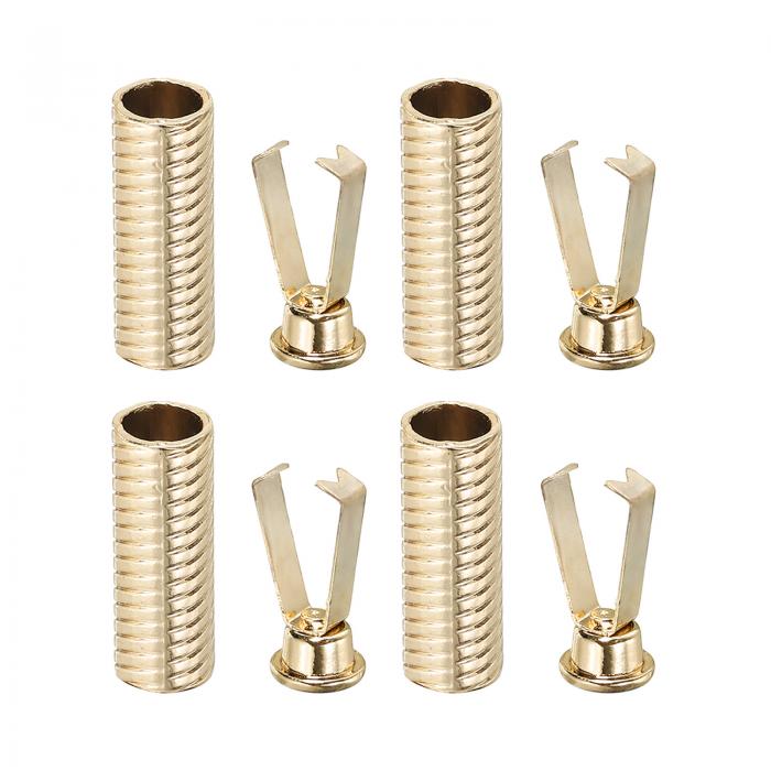 PATIKIL シューレースチップ 4個セット 亜鉛合金製 シューレースヘッド シリンダー型チップ コードエン..