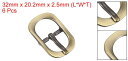uxcell メタルローラーバックル 15 mm シングルプロングベルトバックル オーバル センターバーバックル レザークラフトアクセサリー用 ブロンズ 6個