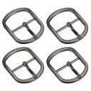 uxcell メタルローラーバックル 30 mm シングルプロングベルトバックル オーバル センターバーバックル レザークラフトアクセサリー用 ダークグレー 4...