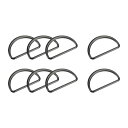 uxcell メタルDリングバックル 40 mm 2.6 mm厚さ 溶接Dリングバックル ウェビング縫製服ストラップバッグベルト DIY アクセサリー用 ダーク...