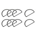 uxcell メタルDリングバックル 50 mm 2 mm厚さ 溶接Dリングバックル ウェビング縫製服ストラップバッグベルト DIY アクセサリー用 ダークグレ...