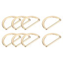 uxcell メタルDリングバックル 25 mm 2 mm厚さ 溶接Dリングバックル ウェビング縫製服ストラップバッグベルト DIY アクセサリー用 ゴールドト...