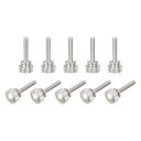 uxcell ローレットつまみねじ M3x16 mm 真鍮 ショルダーボルト グリップノブファスナー ニッケルメッキ 10個