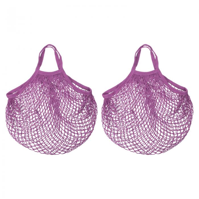 uxcell コットンメッシュバッグ, 380 x 350 mm 再利用可能 ウォッシャブル メッシュ ネットストリング..