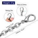 uxcell パースチェーンストラップ 1000x5.5 mm フラットチェーンストラップ ハンドバッグチェーンアクセサリー 財布ストラップ ショルダークロスボ...