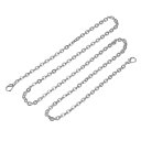 uxcell パースチェーンストラップ 1100x5.5 mm フラットチェーンストラップ ハンドバッグチェーンアクセサリー 財布ストラップ ショルダークロスボ...