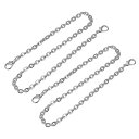 uxcell パースチェーンストラップ 600x5.5 mm フラットチェーンストラップ ハンドバッグチェーンアクセサリー 財布ストラップ ショルダークロスボデ...