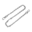 uxcell パースチェーンストラップ 400x6 mm フラットチェーンストラップ ハンドバッグチェーンアクセサリー 財布ストラップ ショルダークロスボディ交...