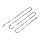 uxcell パースチェーンストラップ 1100x6 mm フラットチェーンストラップ ハンドバッグチェーンアクセサリー 財布ストラップ ショルダークロスボディ...