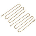 uxcell パースチェーンストラップ 1000 mm x 6 mm フラットチェーンストラップハンドバッグチェーンアクセサリー 財布ストラップショルダー クロ...