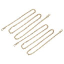 uxcell パースチェーンストラップ 1200 mm x 6 mm フラットチェーンストラップハンドバッグチェーンアクセサリー 財布ストラップショルダー クロ...