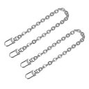 uxcell パースチェーンストラップ 200 mm x 7 mm フラットチェーンストラップハンドバッグチェーンアクセサリー 財布ストラップショルダー クロス...